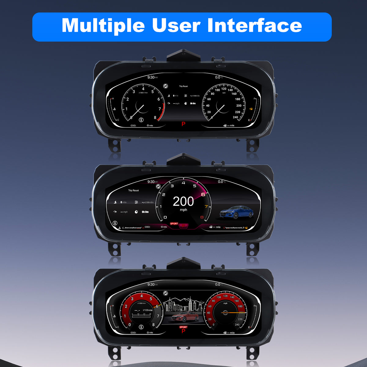 Honda Accord 10th Digital Instrument Cluster 2018-2021 | 12.3" QLED - Topdisplay 2018 2019 2020 2021