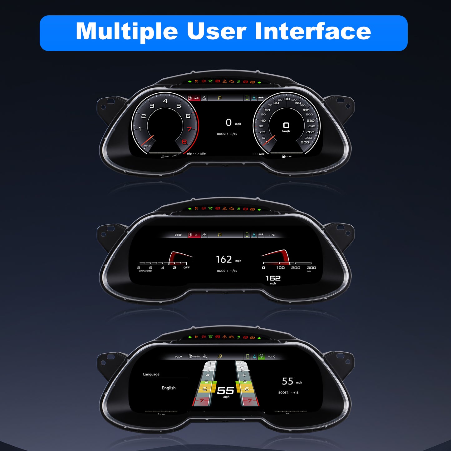 Audi A4 Digital Instrument Cluster 2013 / 2014 / 2015 / 2016 | 12.3" QLED - Topdisplay