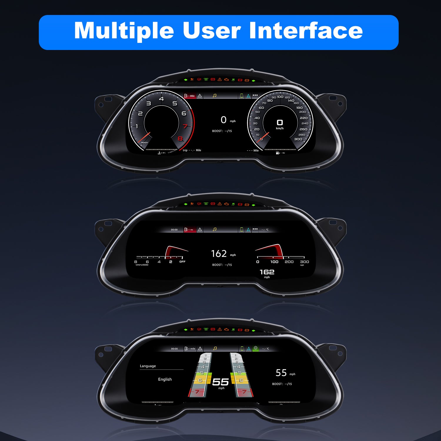 Audi A4 Digital Instrument Cluster 2013 / 2014 / 2015 / 2016 | 12.3" QLED - Topdisplay