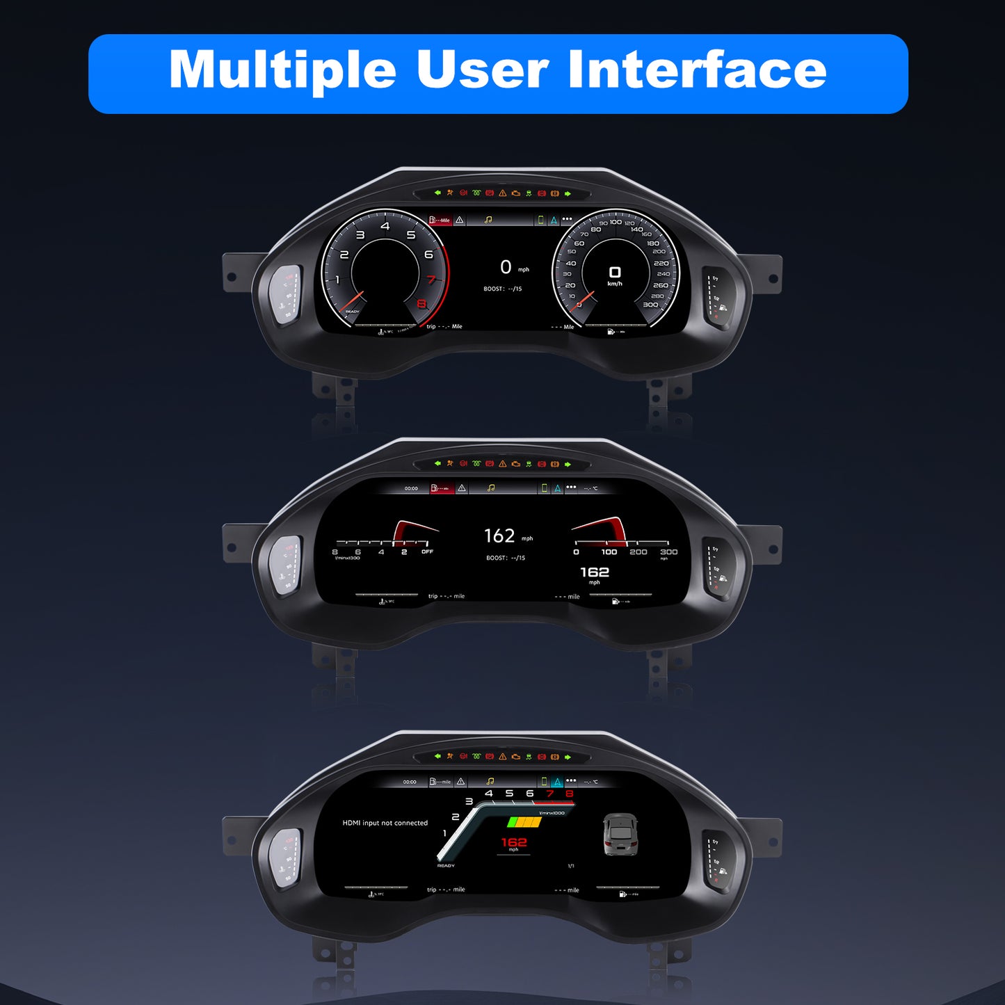 Audi A6 Digital Instrument Cluster 2013-2018 | 12.3" QLED - Topdisplay 2013 / 2014 / 2015 / 2016 / 2017 / 2018