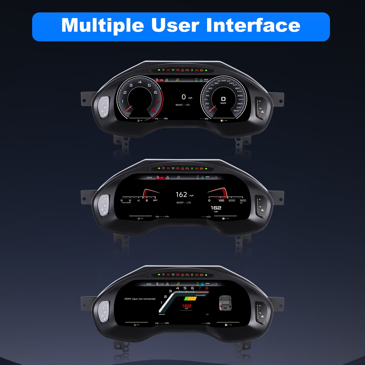 Audi A6 Digital Instrument Cluster 2013-2018 | 12.3" QLED - Topdisplay 2013 / 2014 / 2015 / 2016 / 2017 / 2018