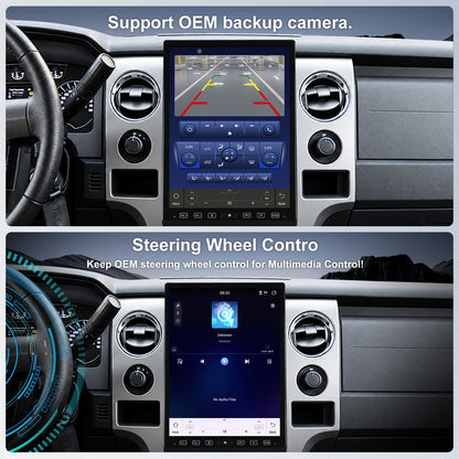 Ford F150 Stereo replacement 2009-2012 CarPlay Radio Screen-Topdisplay 2009 2010 2011 2012 F150 Upgrade Headunit Apple Carplay Android Auto Accessories Pantalla Estéreo