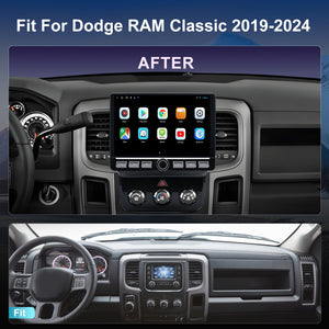Dodge RAM Classic Radio upgrade 1996-2005 CarPlay Stereo Screen - Topdisplay 2019 2020 2021 2022 2023 2024 Replacement Headunit Apple Android Auto Accessories Pantalla Estéreo
