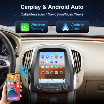 Buick Lacrosse Radio upgrade 2009-2013 CarPlay Stereo Screen - Topdisplay 2009 2010 2011 2012 2013 Replacement Headunit Apple Android Auto Accessories Pantalla Estéreo