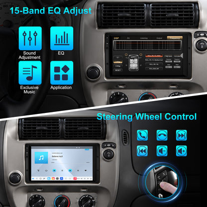 For Ford Explorer 2002-2005 Radio upgrade, 6.8-inch QLED 8-Core CPU, touch screen Stereo,Wireless CarPlay & Android Auto, Free Backup camera