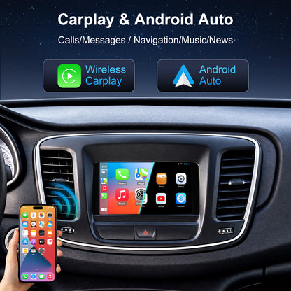 For Chrysler 200 2015-2017 Radio upgrade, 7-inch QLED 8-Core CPU, touch screen Stereo,Wireless CarPlay & Android Auto, keep OEM Controls