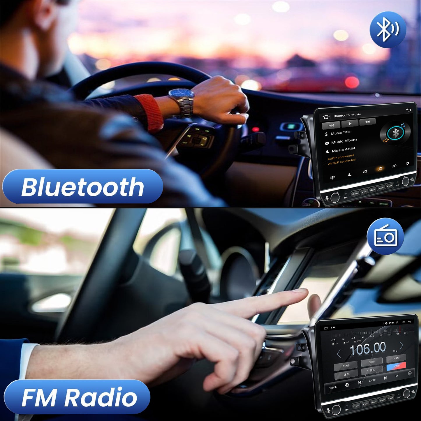 For Toyota Sienna 2004-2010 Radio upgrade,10.1-inch QLED  8-Core CPU,touch screen Stereo,Wireless CarPlay & Android Auto,keep OEM Controls