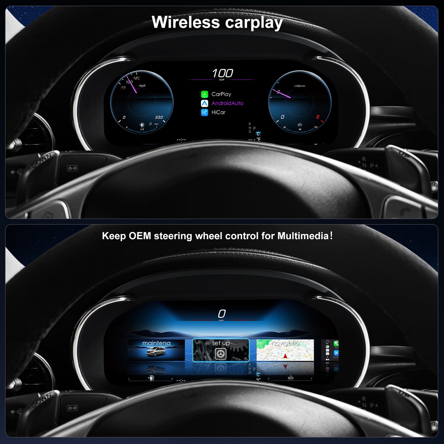 Benz GLC Digital Instrument Cluster 2016-2020 | 12.3" QLED - Topdisplay 2016 / 2017 / 2018 / 2019 / 2020