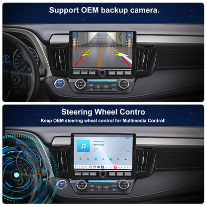 Topdisplay 2013 2014 2015 2016 2017 2018 Toyota RAV4 Upgrade Stereo Headunit Apple Carplay Android Auto Pantalla Estéreo