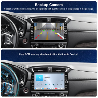 For Honda CRV 2017-2021 Radio upgrade,10.2-inch QLED 8-Core CPU,touch screen Stereo,Wireless CarPlay & Android Auto,keep OEM Controls