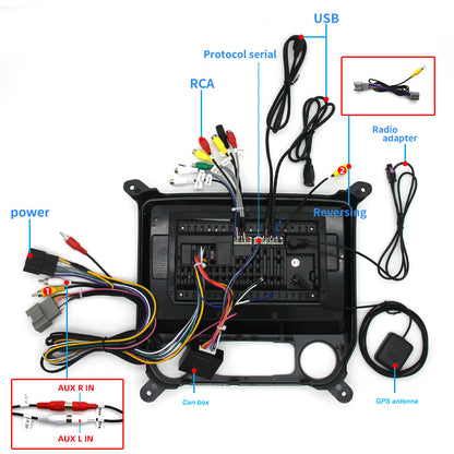 For GMC Sierra 2015-2019 Radio upgrade,10.1-inch QLED 8-Core CPU,touch screen Stereo,Wireless CarPlay & Android Auto,keep OEM Controls