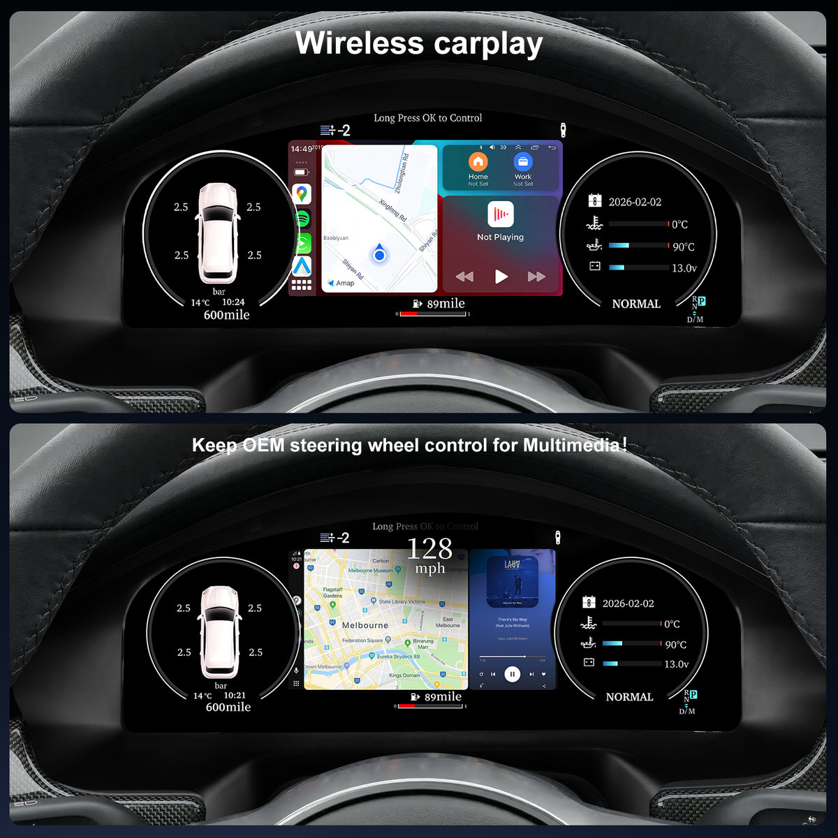 Porsche Panamera Digital Instrument Cluster 2010-2016 | 12.3" QLED - Topdisplay 2010 2011 2012 2013 2014 2015 2016