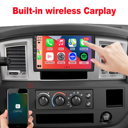 Dodge RAM Radio upgrade 2006-2008 CarPlay Stereo Screen - Topdisplay 2006 2007 2008 Replacement Headunit Apple Android Auto Accessories Pantalla Estéreo