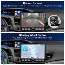 Load image into Gallery viewer, For Honda Civic 2012 Radio upgrade,10.2-inch QLED 8-Core CPU,touch screen Stereo,Wireless CarPlay &amp; Android Auto,keep OEM Controls