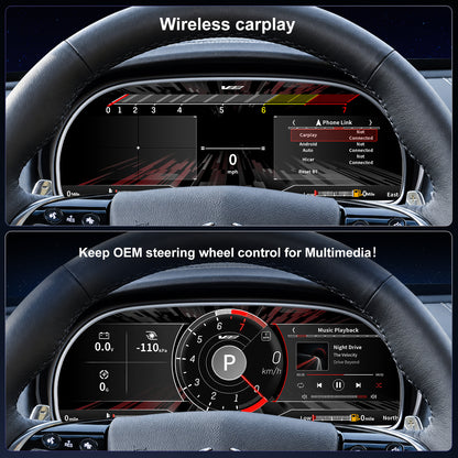 For Cadillac ATS ATS-L 2014-2017 Digital Instrument Cluster, 12.3-inch QLED Screen, Multiple UI, Wireless CarPlay, Direct OEM Replacement