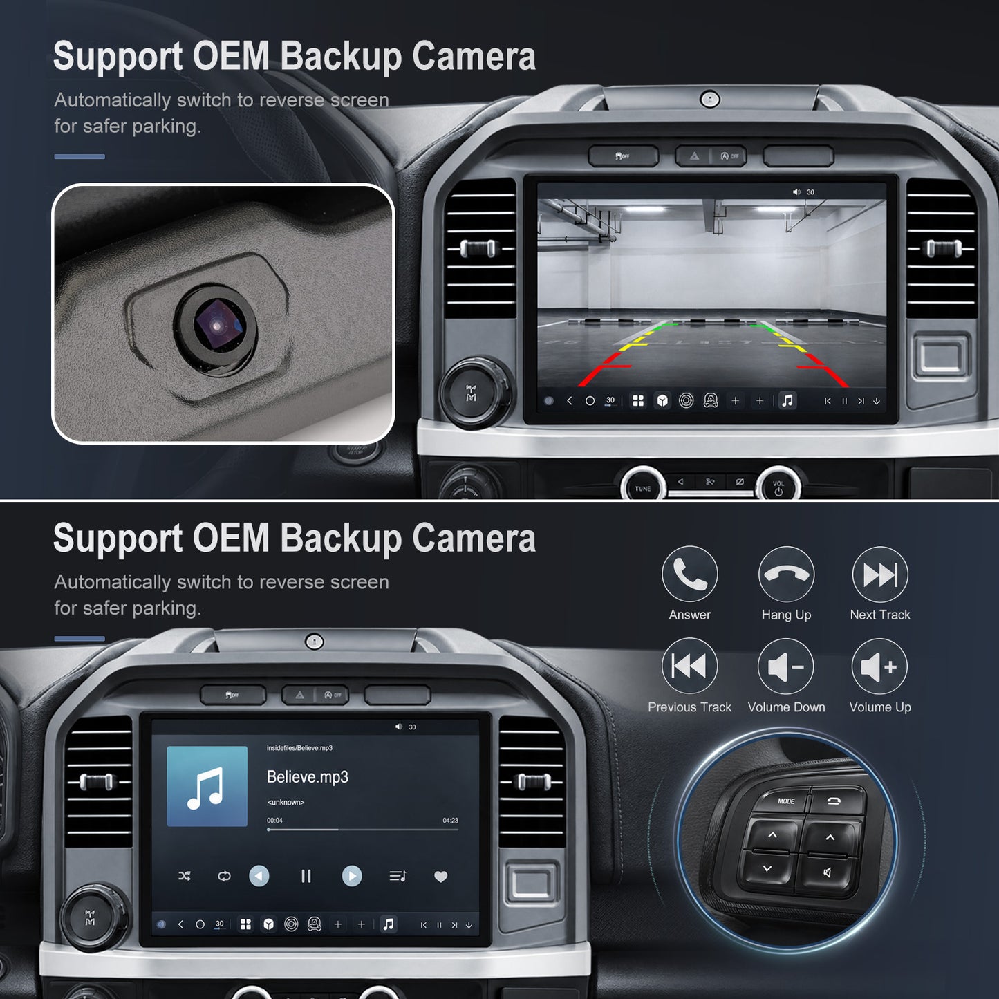 Ford F150 Stereo replacement 2015-2020 CarPlay Radio Screen-Topdisplay 2015 2016 2017 2018 2019 2020 F150 Upgrade Headunit Apple Carplay Android Auto Accessories Pantalla Estéreo