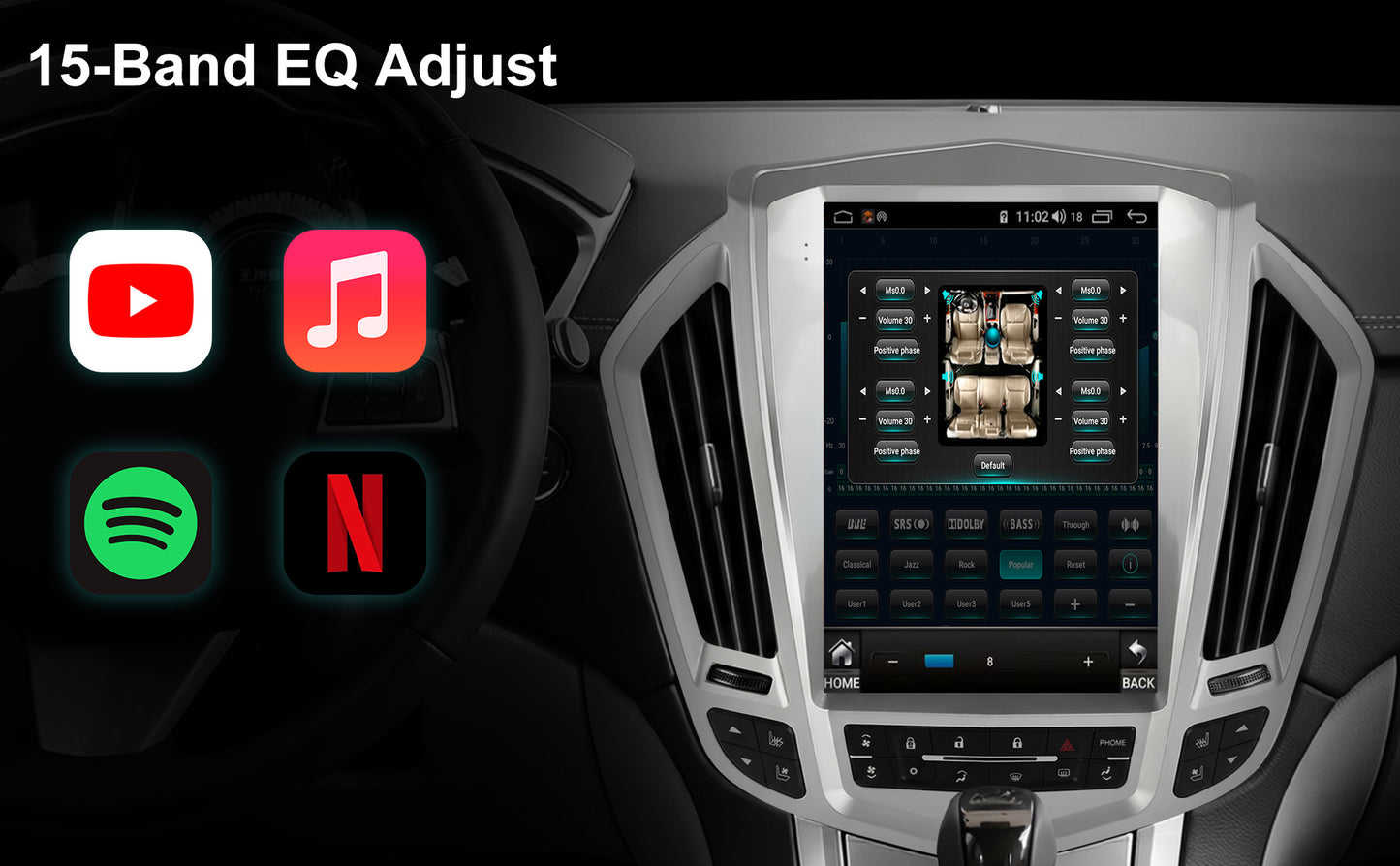 Cadillac SRX Radio upgrade 2010-2012 CarPlay Stereo Screen - Topdisplay 2010 2011 2012 Replacement Headunit Apple Android Auto Accessories Pantalla Estéreo