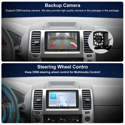 For Nissan Frontier 2005-2008 Radio upgrade,7-inch QLED 8-Core CPU,touch screen Stereo,Wireless CarPlay & Android Auto,keep OEM Controls