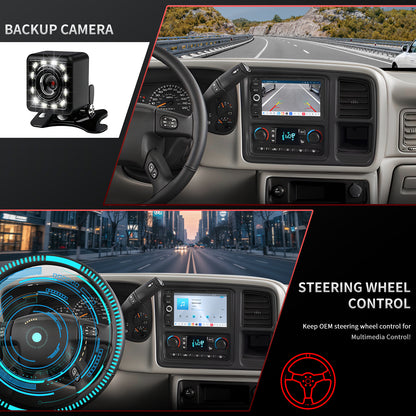 Chevy Colorado Radio upgrade 2004-2012 CarPlay Stereo Screen - Topdisplay 2004 2005 2006 2007 2008 2009 2010 2011 2012 Chevrolet Replacement