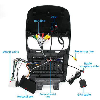 For Dodge Journey 2011-2019 Radio upgrade,9-inch QLED 8-Core CPU,touch screen Stereo,Wireless CarPlay & Android Auto,keep OEM Controls