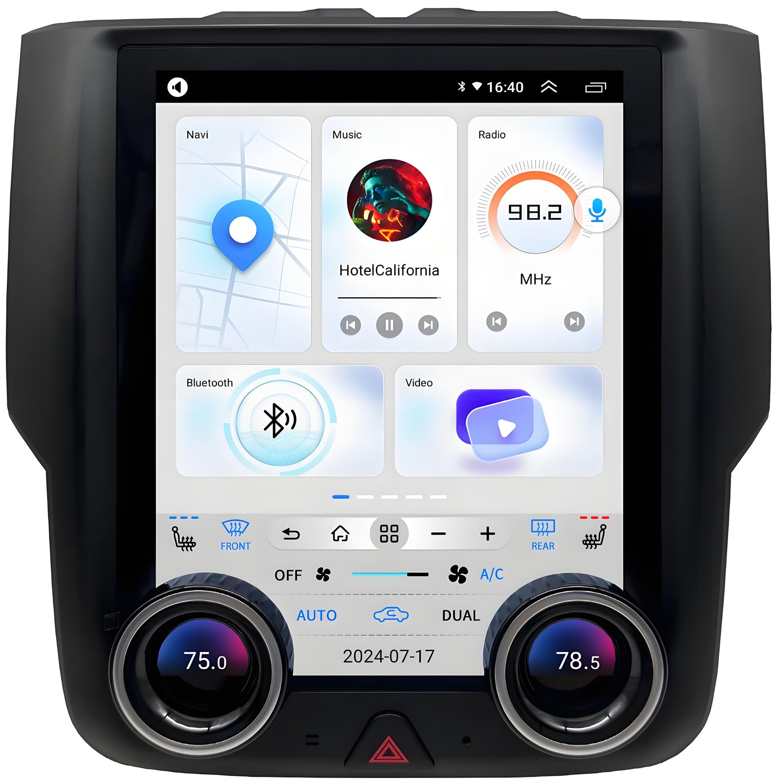 Dodge RAM 1500/2500/3500 Radio upgrade 2013-2018 CarPlay Stereo Screen - Topdisplay 2013 2014 2015 2016 2017 2018 Replacement Headunit Apple Android Auto Accessories Pantalla Estéreo
