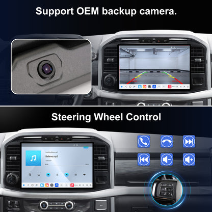 Ford F150 Touch Screen upgrade 2021-2023 CarPlay Stereo - Topdisplay 2021 2022 2023 F150 Upgrade Headunit Radio Apple Carplay Android Auto Accessories Pantalla Estéreo