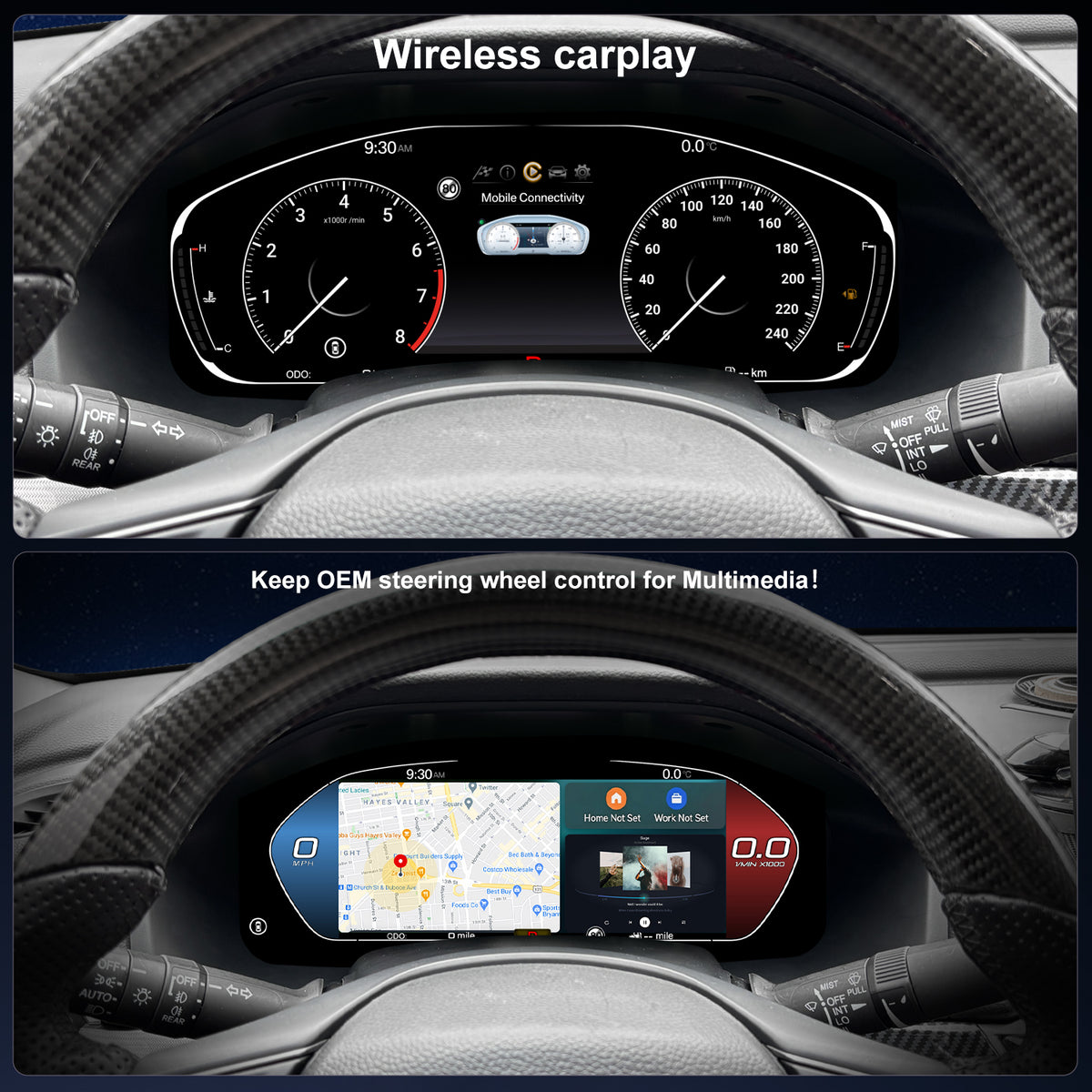 Honda Accord 10th Digital Instrument Cluster 2018-2021 | 12.3" QLED - Topdisplay 2018 2019 2020 2021