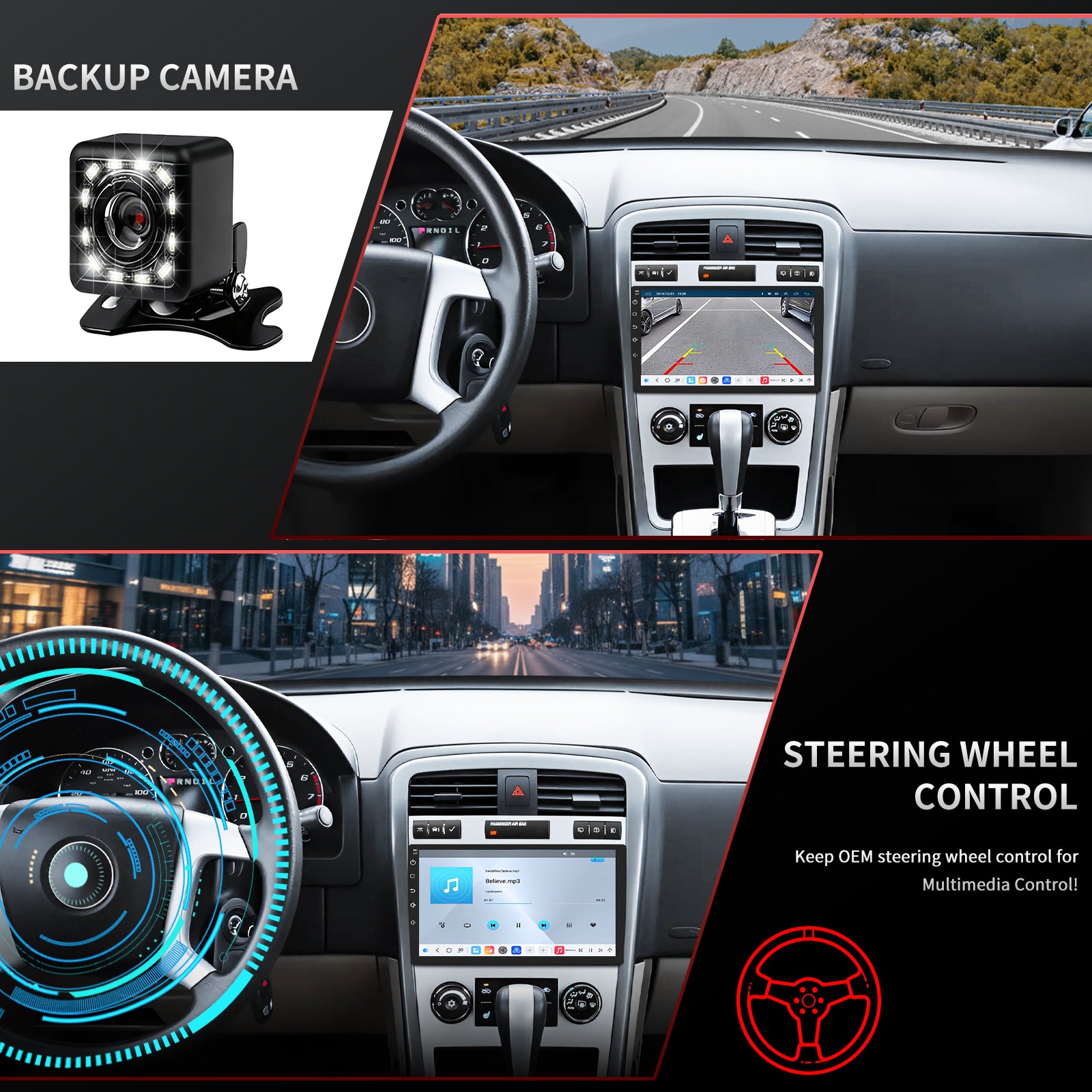 Chevy Equinox Radio upgrade 2005-2009 CarPlay Stereo Screen-Topdisplay 2005 2006 2007 2008 2009 Chevrolet Replacement