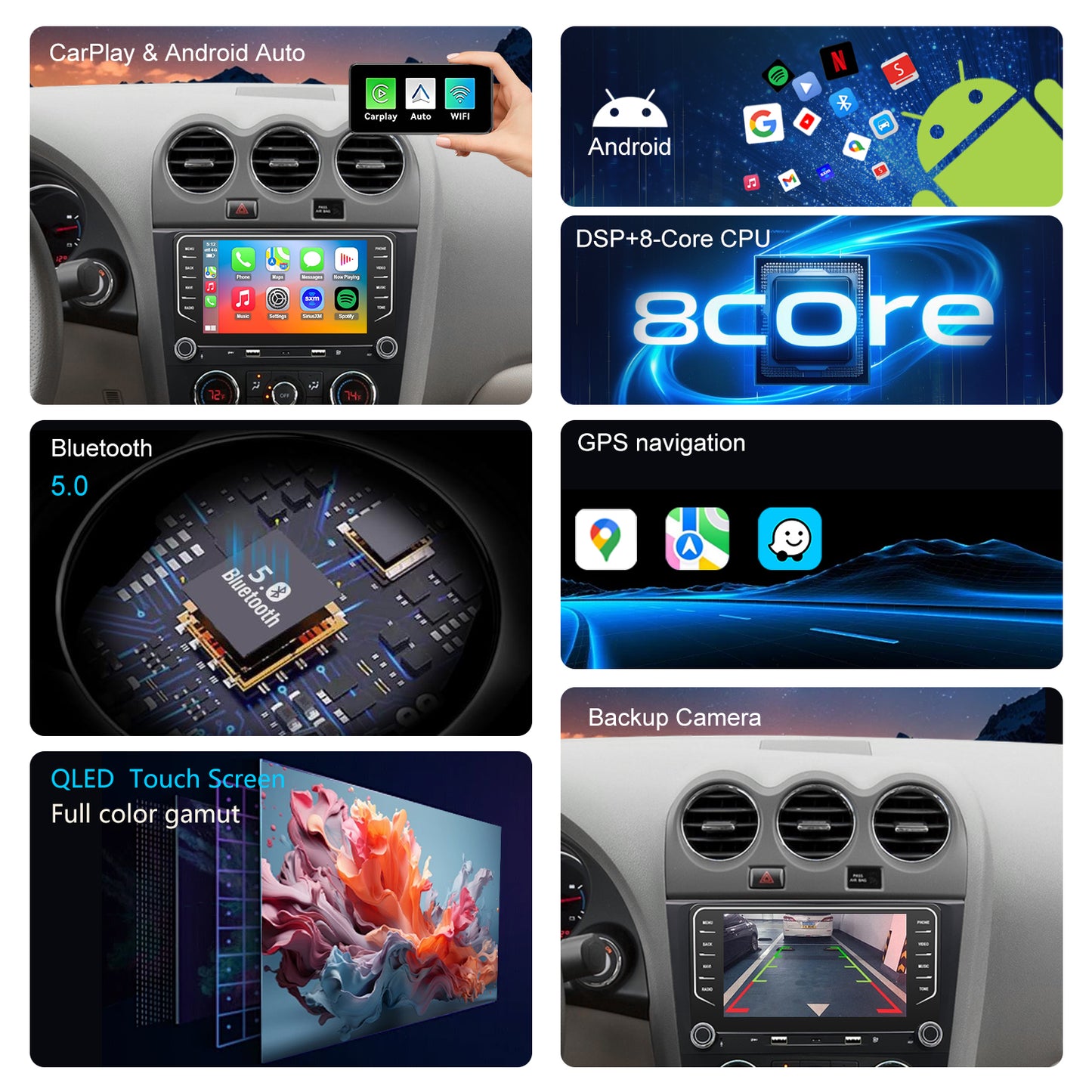 Nissan Altima radio 2008-2012 Upgrade CarPlay Screen- Topdisplay 2008 2009 2010 2011 2012 Nissan Altima Upgrade Stereo Headunit Apple Carplay Android Auto Pantalla Estéreo
