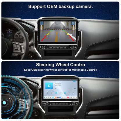 For Subaru Forester 2019-2024 Radio upgrade,10.2-inch QLED  8-Core CPU,touch screen Stereo,Wireless CarPlay & Android Auto,keep OEM Controls