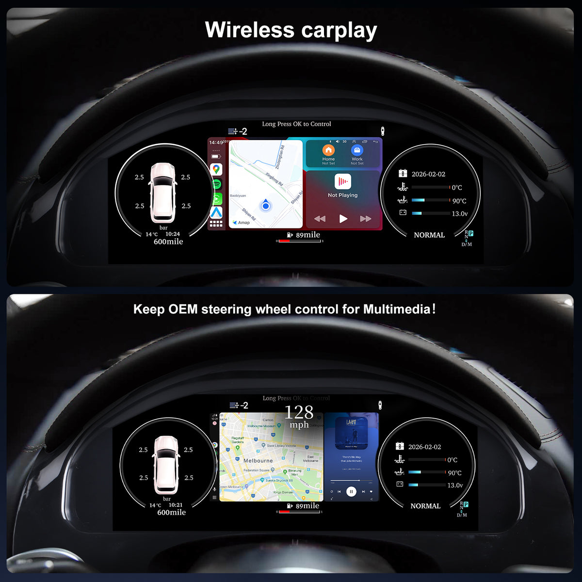 Porsche Cayenne Digital Instrument Cluster 2010-2016 | 12.3" QLED - Topdisplay 2010 2011 2012 2013 2014 2015 2016