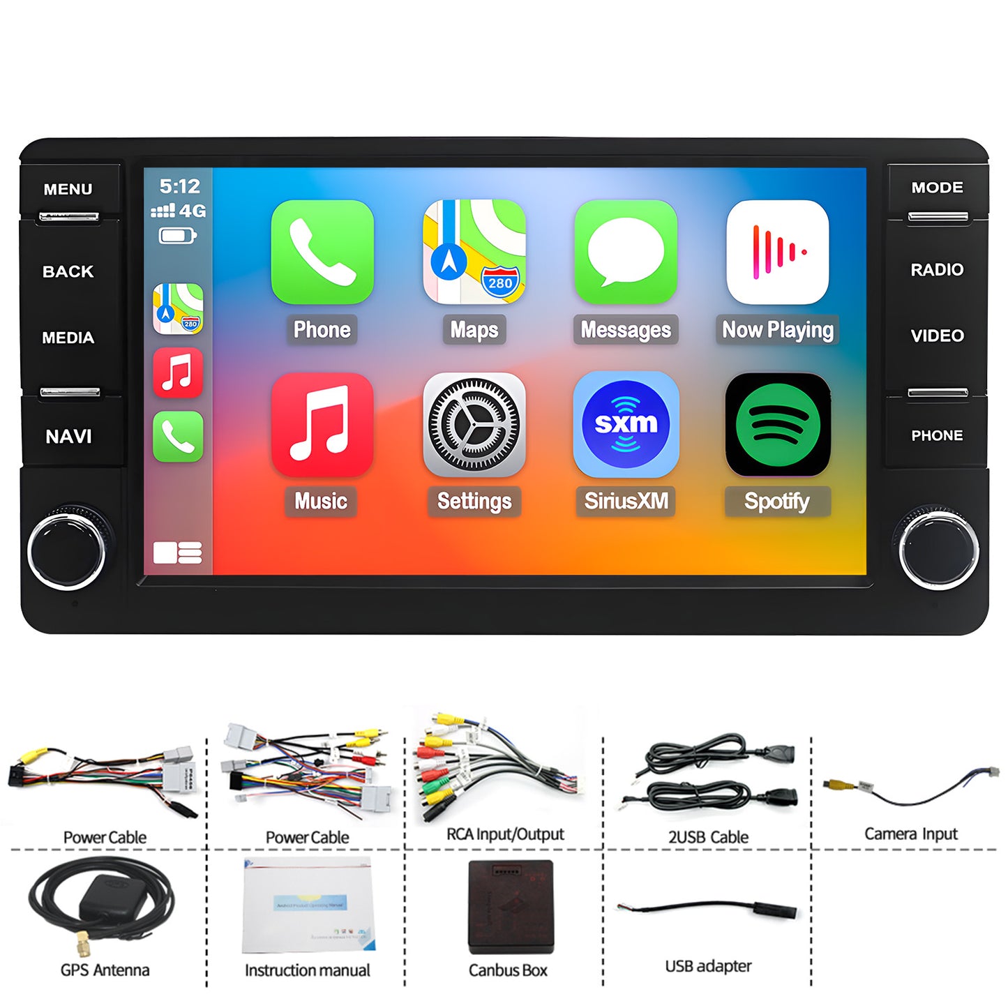 Mitsubishi Outlander radio 2014-2022 CarPlay Stereo Screen - Topdisplay 2014 2015 2016 2017 2018 2019 2020 2021 2022 Outlander Stereo Replacement Headunit Upgrade