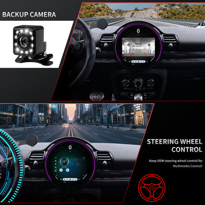 BMW MINI Radio upgrade 2016-2023 CarPlay Stereo Screen - Topdisplay 2016 2017 2018 2019 2020 2021 2022 2023 Replacement Headunit Apple Android Auto Accessories Pantalla Estéreo