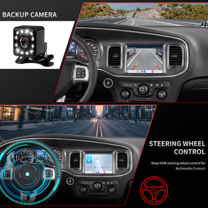 Dodge Journey Radio upgrade 2011-2019 CarPlay Stereo Screen-Topdisplay 2011 2012 2013 2014 2015 2016 2017 2018 2019 Replacement Headunit Apple Android Auto Accessories Pantalla Estéreo