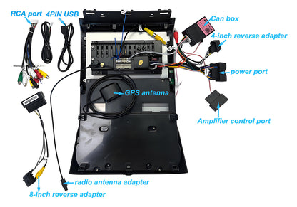 For Ford F150 2019-2020 Radio upgrade,12.1-inch QLED 8-Core CPU,touch screen Stereo,Wireless CarPlay & Android Auto,keep OEM Controls