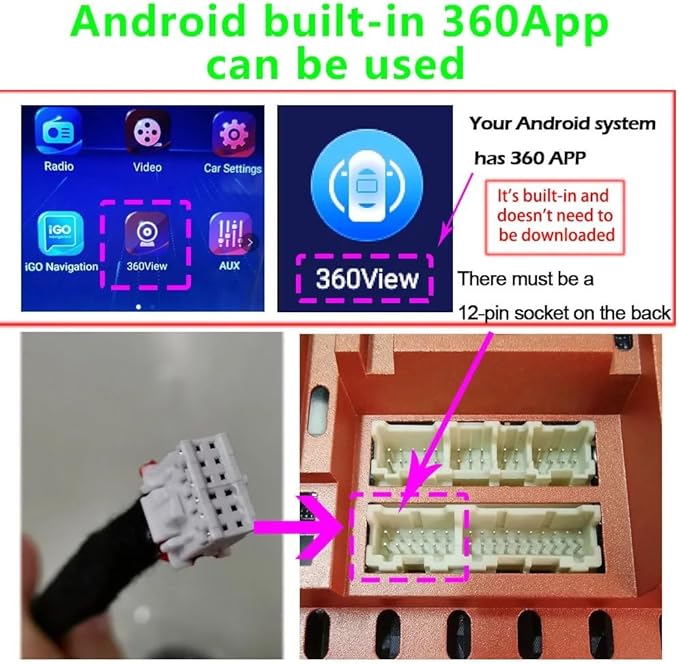 360-Degree Panoramic Camera System for Android, 3D 1080P, with Mounting Accessories and Video Cables