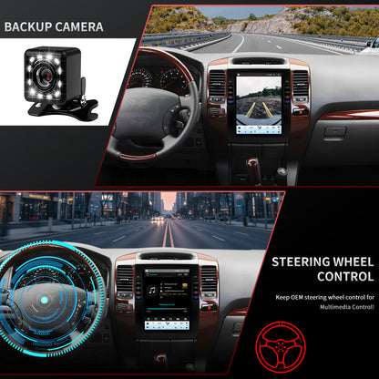 For Lexus GX470 2002-2009 Radio upgrade, 9.7-inch QLED 8-Core CPU,touch screen Stereo,Wireless CarPlay & Android Auto,Free camera