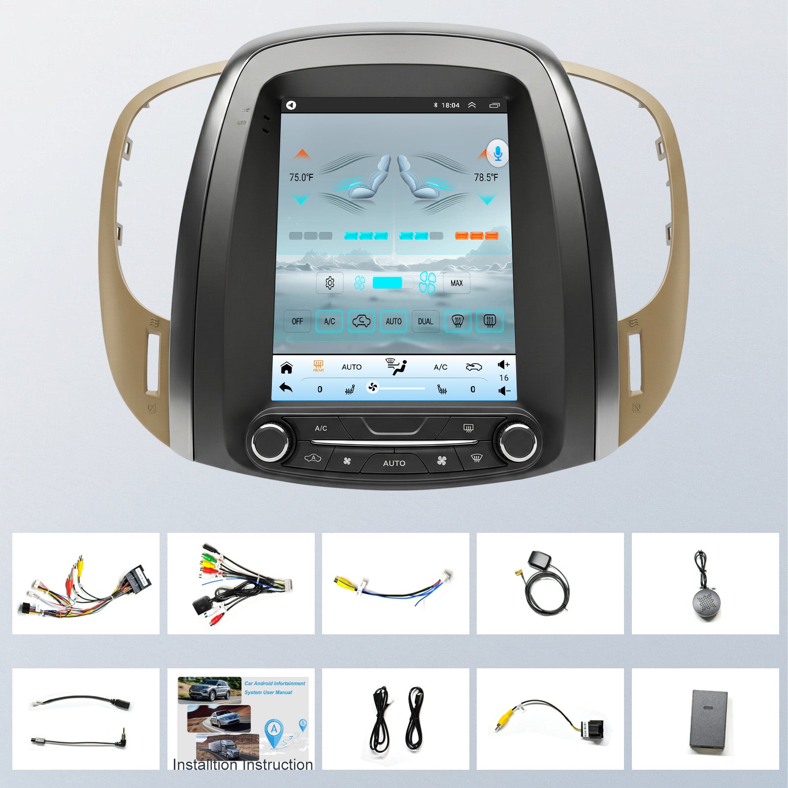 Buick Lacrosse Radio upgrade 2009-2013 CarPlay Stereo Screen - Topdisplay 2009 2010 2011 2012 2013 Replacement Headunit Apple Android Auto Accessories Pantalla Estéreo