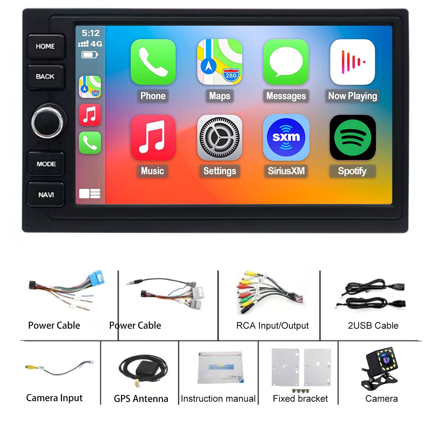 Honda Prelude Radio upgrade 1989-2001 CarPlay Stereo Screen-Topdisplay 1989 1990 1991 1992 1993 1994 1995 1996 1997 1998 1999 2000 2001 Replacement Headunit Apple Android Auto Accessories Pantalla Estéreo 