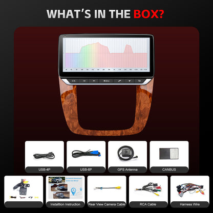 For Chevrolet Chevy Silverado 1500/2500/3500 2007-2013 Radio upgrade,10.25-inch QLED  8-Core CPU,touch screen Stereo,Wireless CarPlay & Android Auto,keep OEM Controls