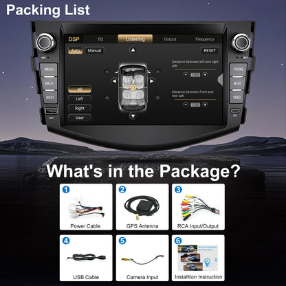 Toyota RAV4 radio 2006-2012 Upgrade CarPlay Screen- Topdisplay 2006 2007 2008 2009 2010 2011 2012 Toyota RAV4 Upgrade Stereo Headunit Apple Carplay Android Auto Pantalla Estéreo