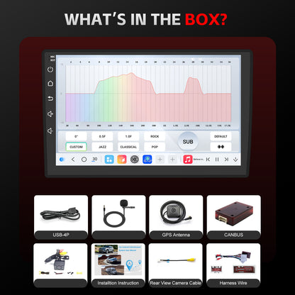 For Ford F150 2004-2008 Radio upgrade,10.1-inch QLED 8-Core CPU,touch screen Stereo,Wireless CarPlay & Android Auto,Free camera