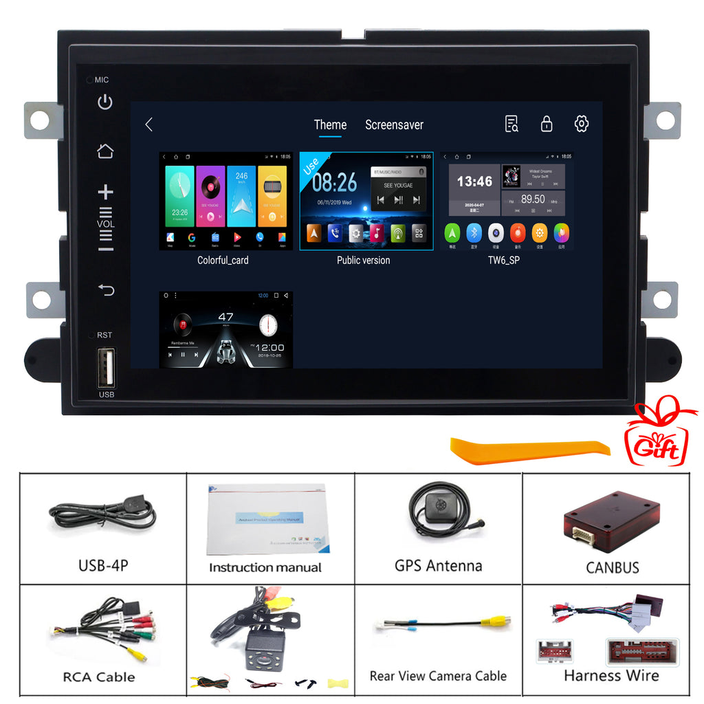 for Ford Mustang 2005-2009 Radio upgrade,7-inch QLED 8-Core CPU,touch screen Stereo,Wireless CarPlay & Android Auto,keep OEM Controls