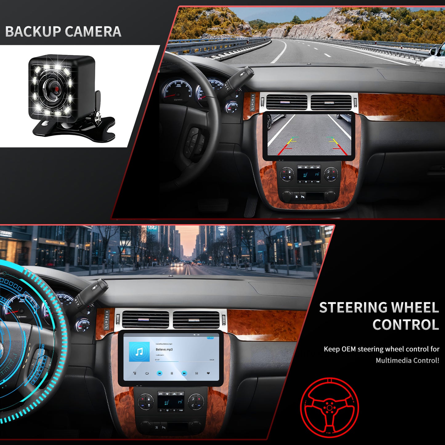 Chevy Express Radio upgrade 2007-2013 CarPlay Stereo Screen-Topdisplay 2007 2008 2009 2010 2011 2012 2013 Chevrolet Replacement