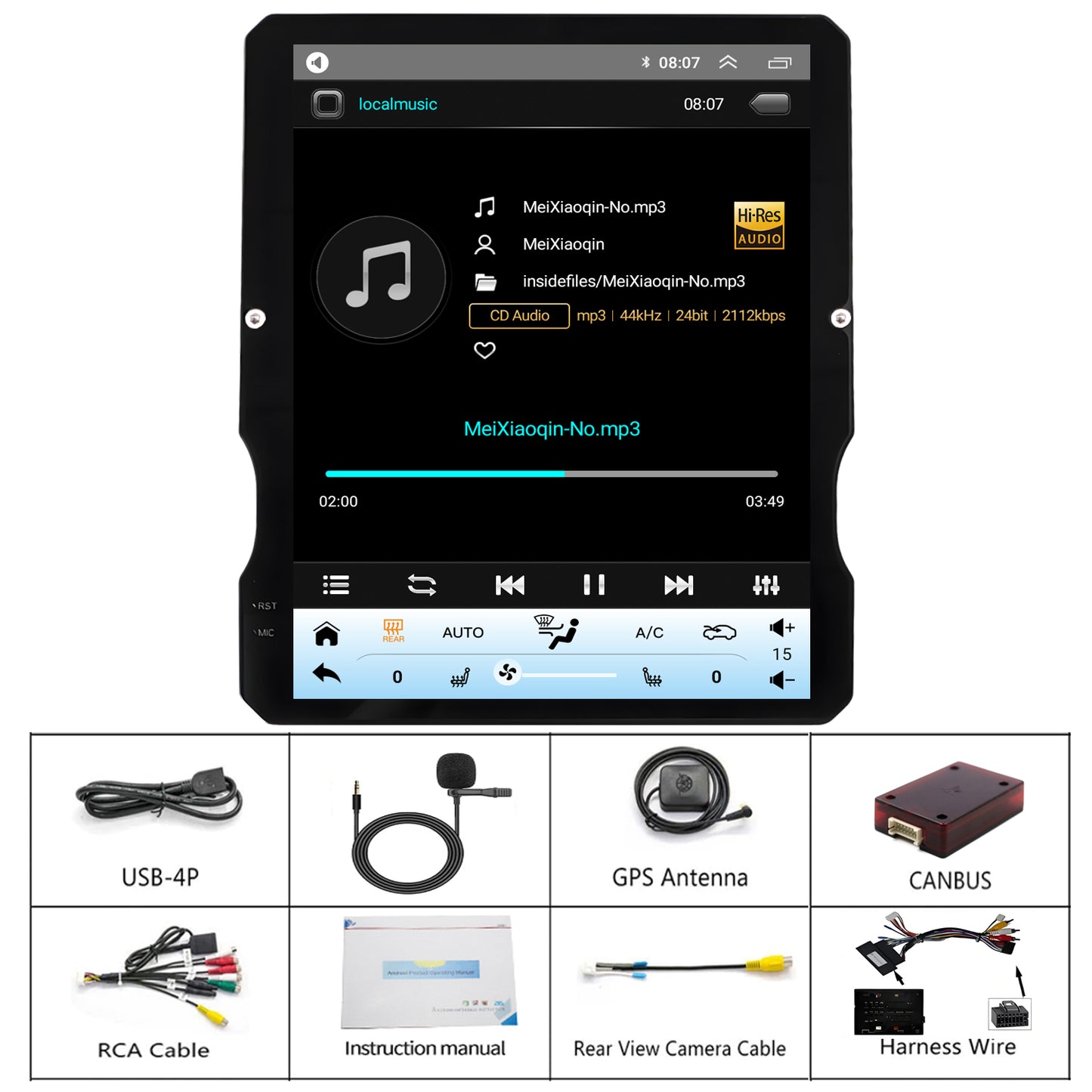 For Jeep Wrangler 2018-2023 Radio upgrade,12.1-inch QLED 8-Core CPU,touch screen Stereo,Wireless CarPlay & Android Auto,keep OEM Controls
