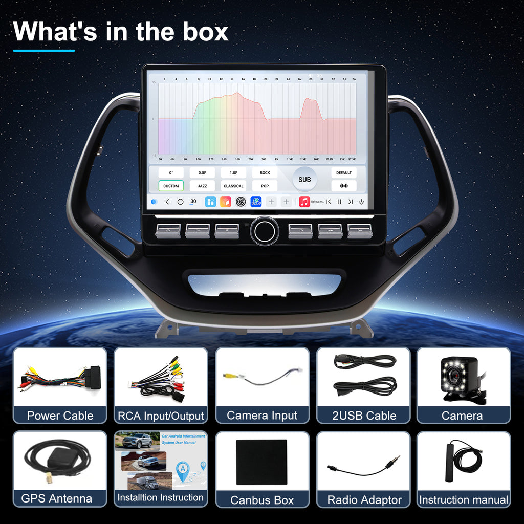 For Jeep Cherokee 2014-2023 Radio upgrade,10.1-inch QLED 8-Core CPU,touch screen Stereo,Wireless CarPlay & Android Auto,keep OEM Controls