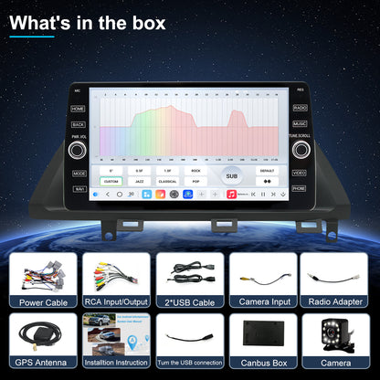 Honda Odyssey Radio upgrade 2004-2010 CarPlay Stereo Screen-Topdisplay 2004 2005 2006 2007 2008 2009 2010 Replacement Headunit Apple Android Auto Accessories Pantalla Estéreo 
