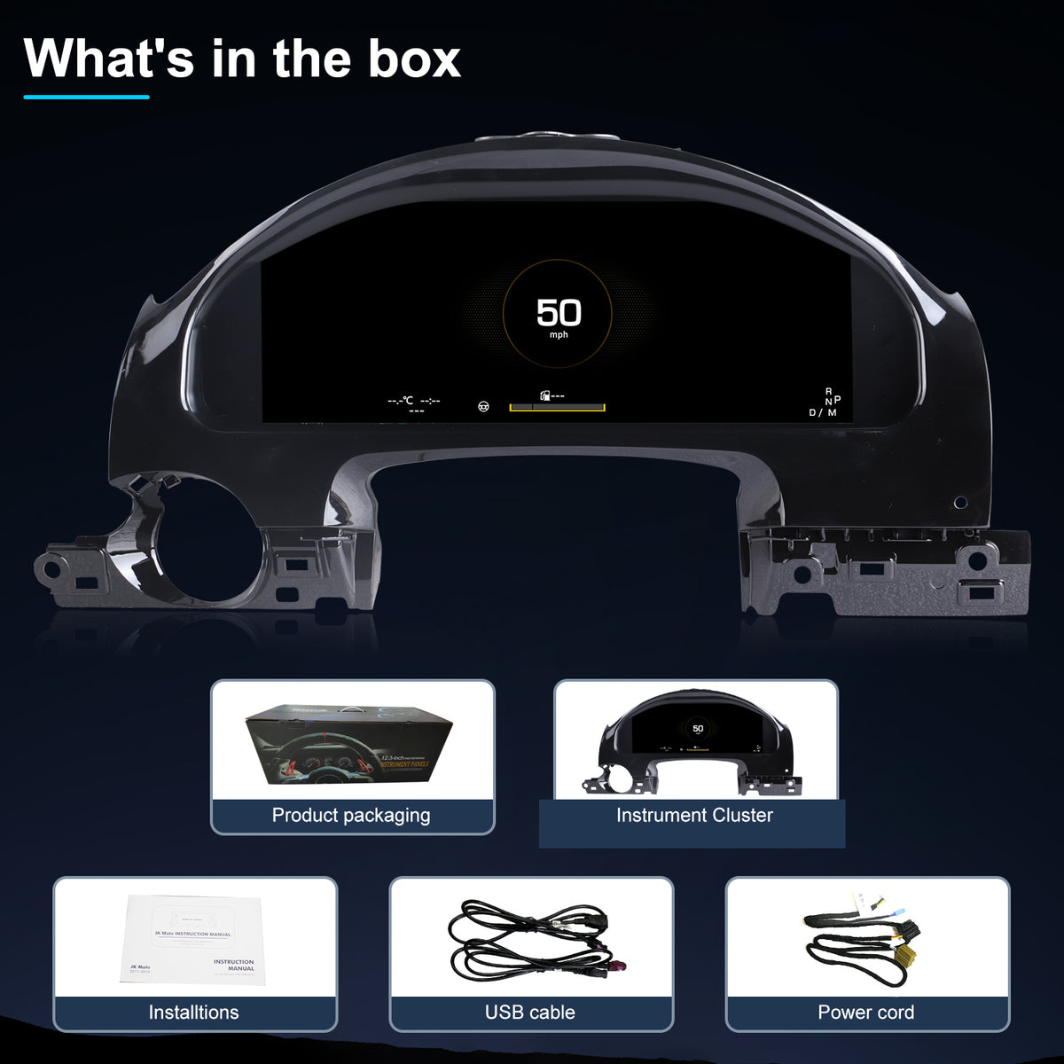 Porsche Cayenne Digital Instrument Cluster 2010-2016 | 12.3" QLED - Topdisplay 2010 2011 2012 2013 2014 2015 2016