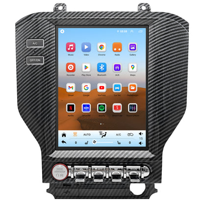 Ford Mustang Stereo replacement 2015-2023 CarPlay Radio Screen-Topdisplay 2015 2016 2017 2018 2019 2020 2021 2022 2023 Mustang Upgrade Headunit Apple Carplay Android Auto Accessories Pantalla Estéreo