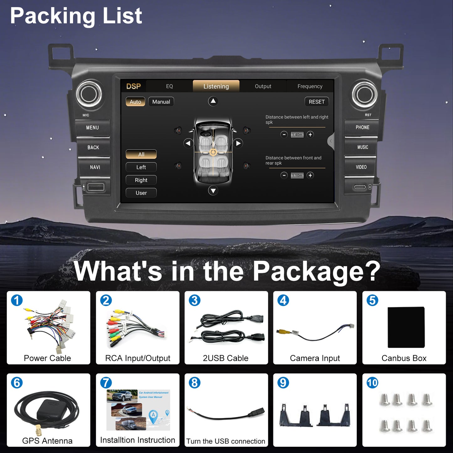 Toyota RAV4 radio 2013-2018 Upgrade CarPlay Screen- Topdisplay  2013 2014 2015 2016 2017 2018 Toyota RAV4 Upgrade Stereo Headunit Apple Carplay Android Auto Pantalla Estéreo